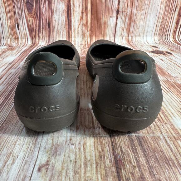 Crocs KADEE Womens Size 8 Brown Slingback Sandals Shoes Ballet Flats Loafers - Picture 4 of 9